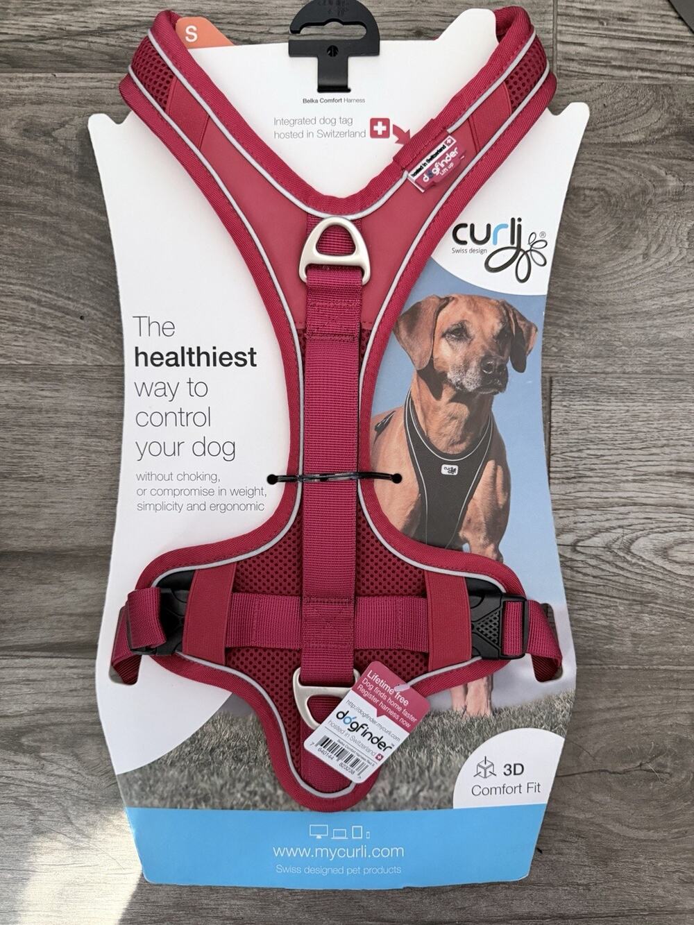 Curli Belka Comfort Dog Harness Size Small New with Tags Red Color